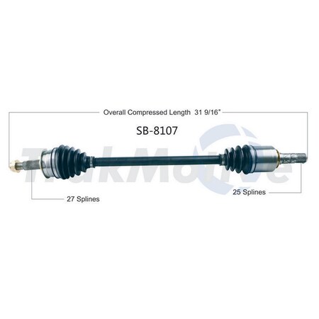 Surtrack Axle Cv Axle Shaft, Sb-8107 SB-8107